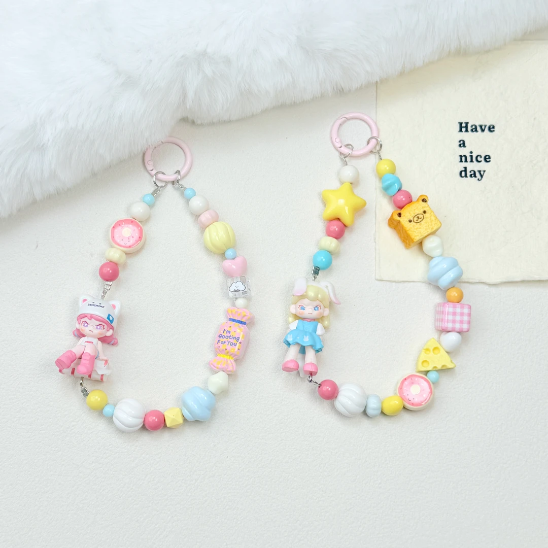 大表姐改娃手机链DIY创意背包挂饰手机壳挂件带垫片