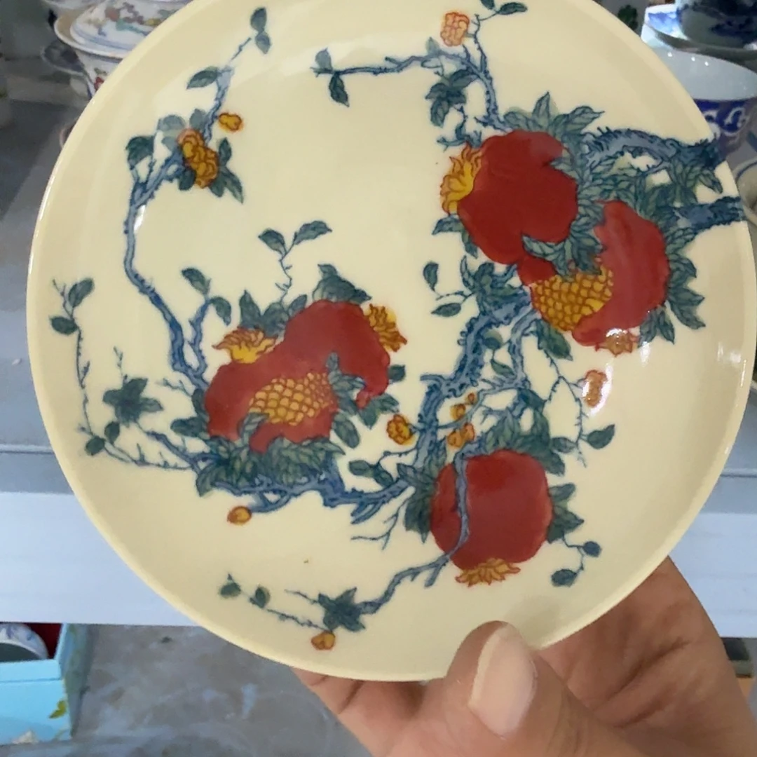 瓷片摆件手绘瓷器处理