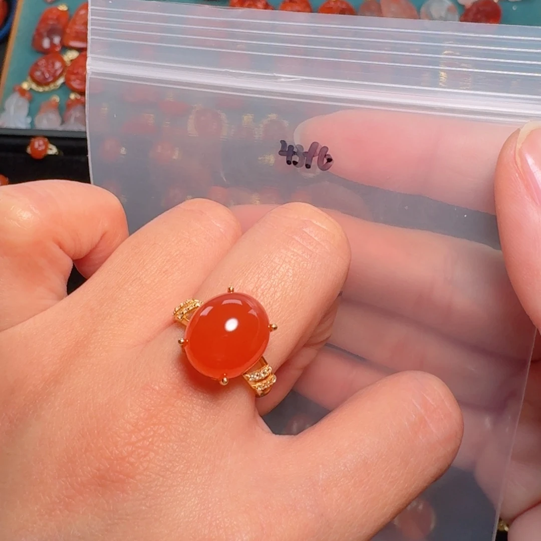 南红玛瑙南红银S925镶嵌