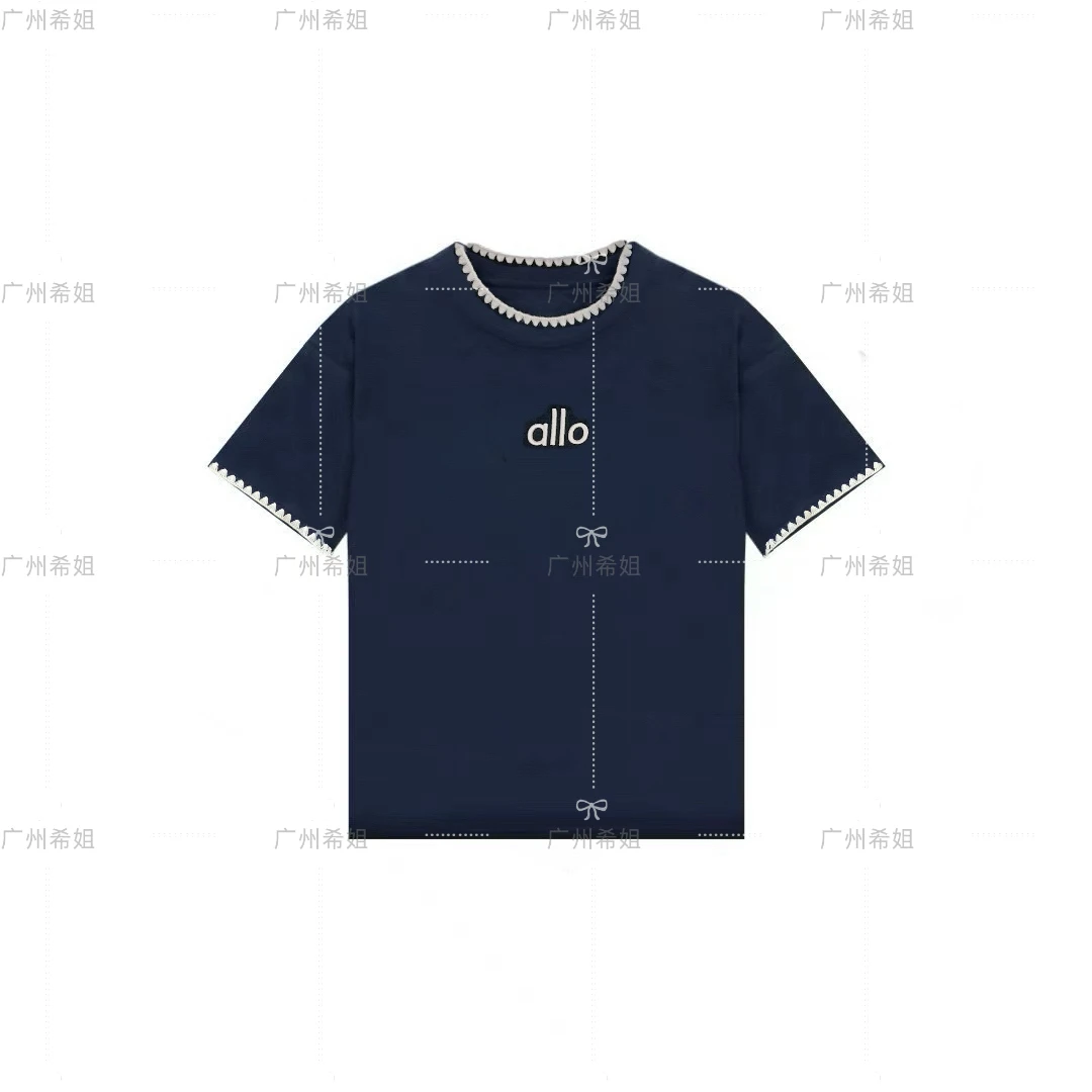 【复古花边】美式花边圆领刺绣短袖t恤女夏季小众独特设计感上衣