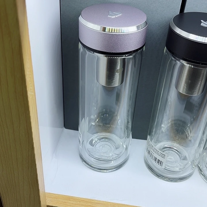 大*万象品牌双层玻璃杯V366R紫