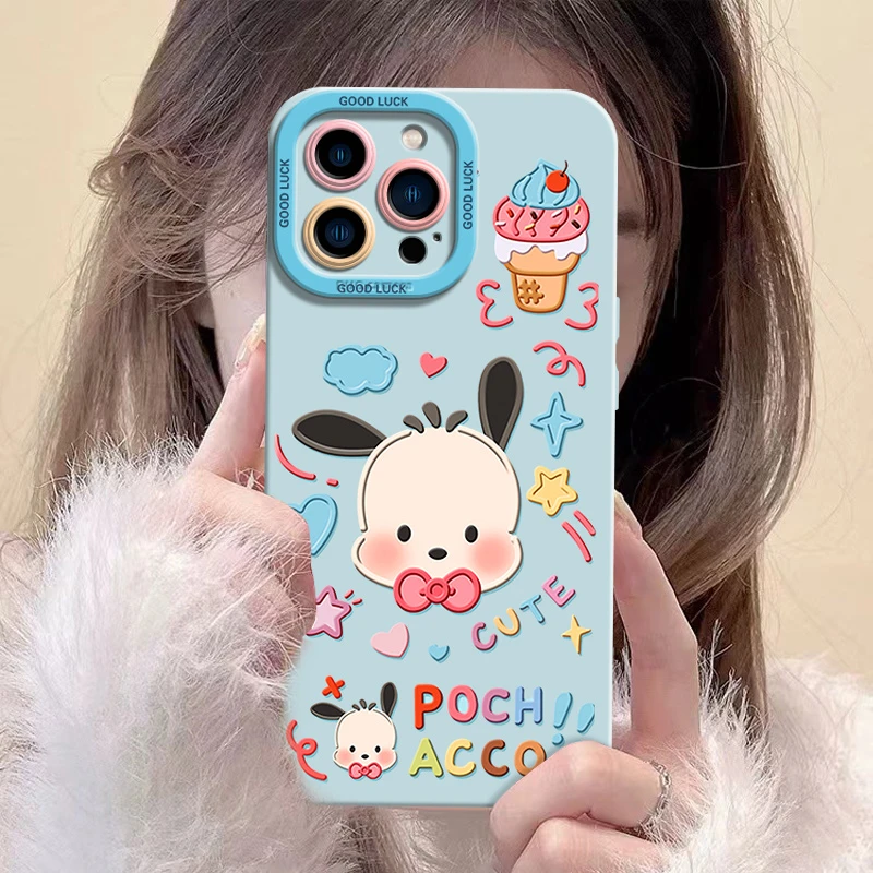 【苹果/华为/荣耀/OPPO/vivo小米】冰激凌帕恰狗磨砂天使眼女手机壳