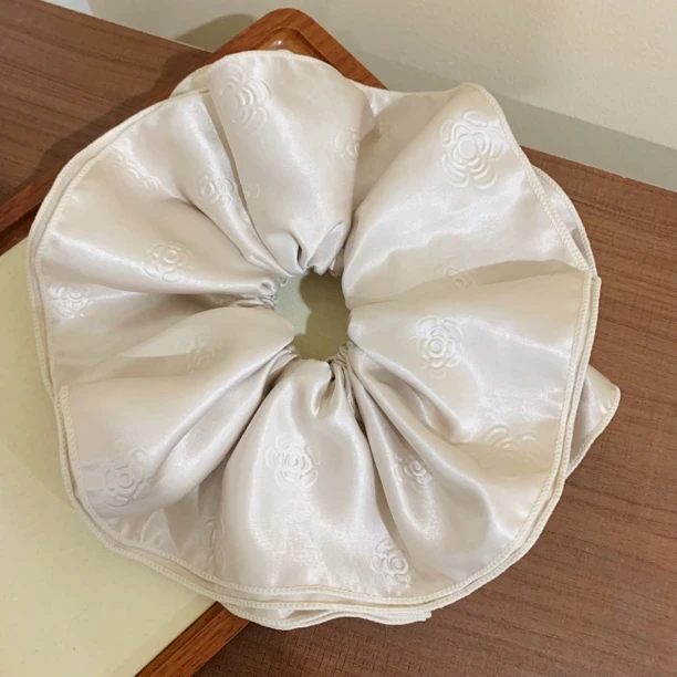 山茶花-日韩原创设计甜美风女发圈发绳百搭ins头绳优雅缎面A008