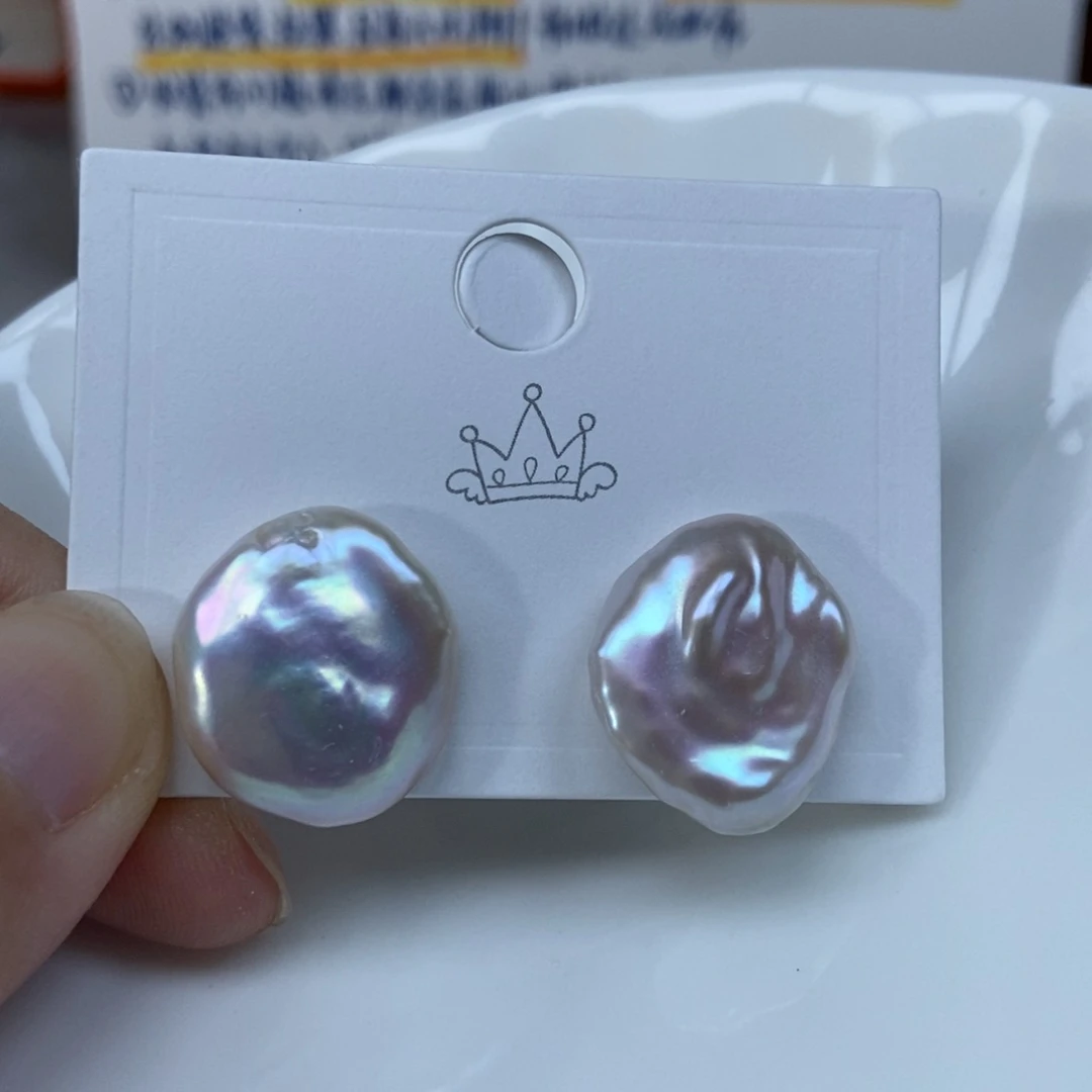 淡水珍珠耳钉银S925镶嵌特价144