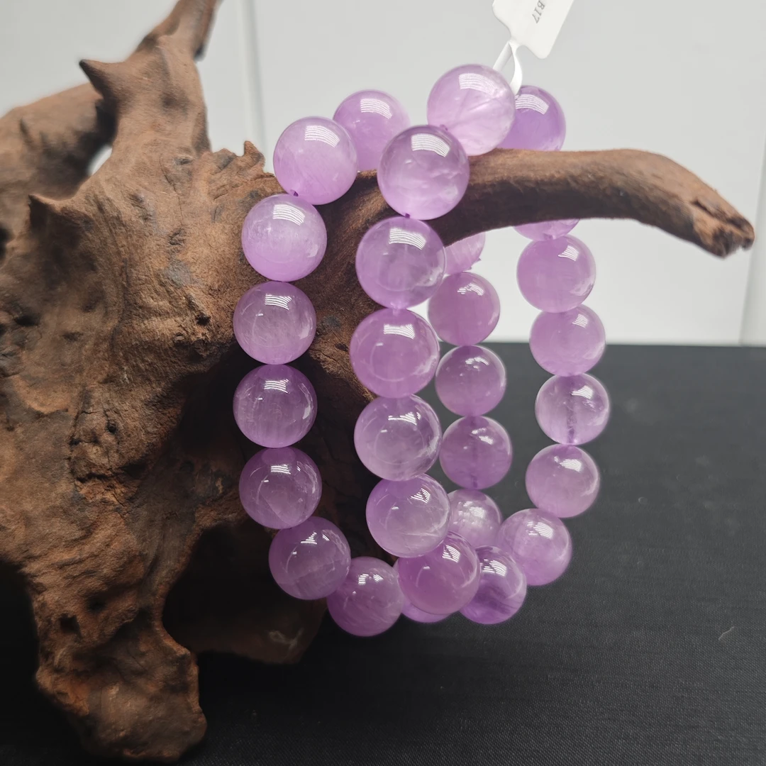 晶匠天然紫锂辉手串14mm+多样发一X27474