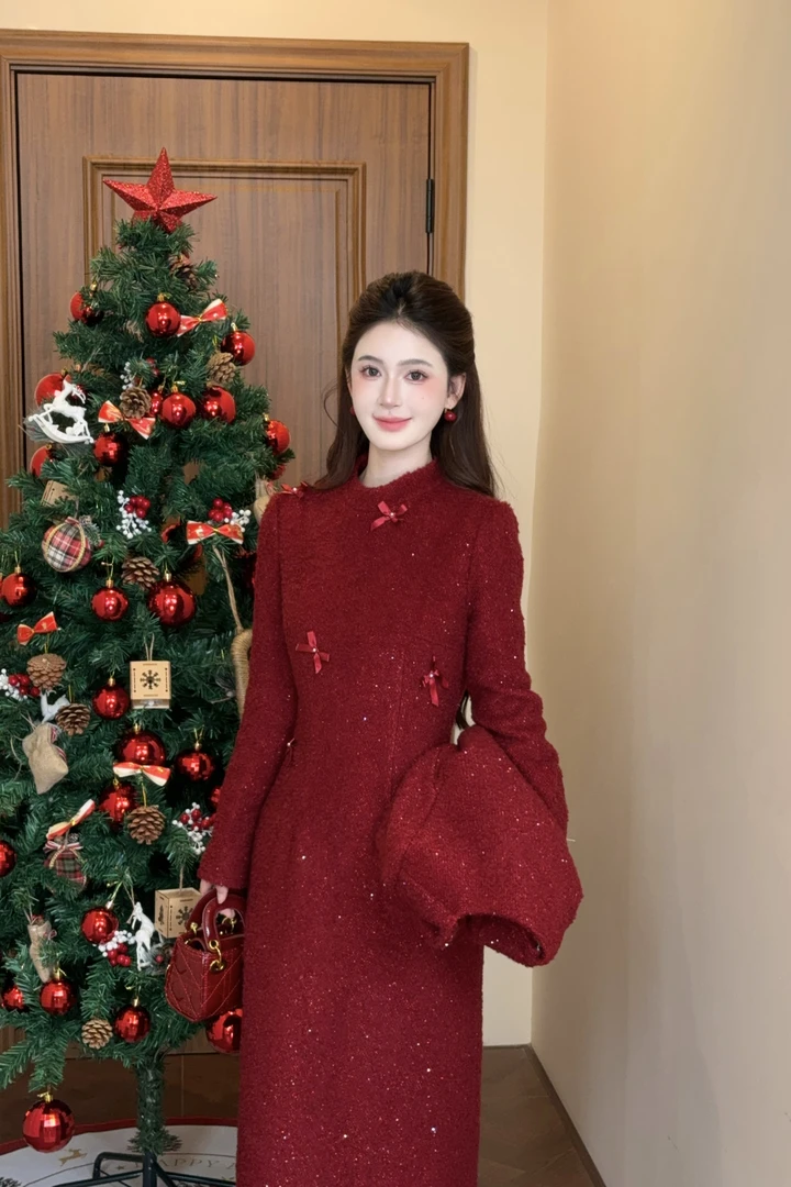 LiLi李李家【草莓奶芙】小香风羽绒服圣诞套装XMZH11004 XMZH11181