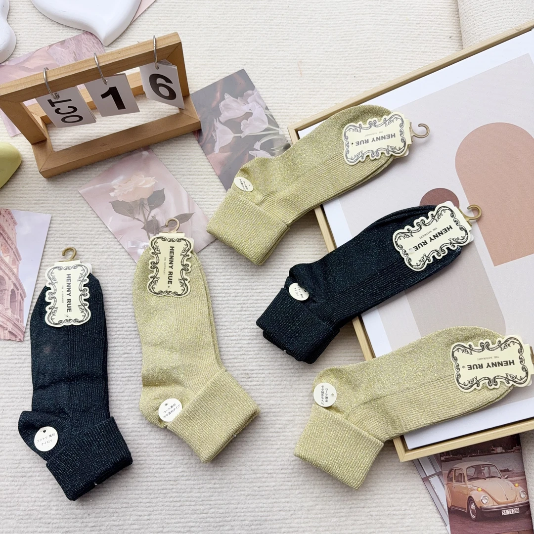 HNL-16528 五双女袜时尚潮流 休闲中筒袜