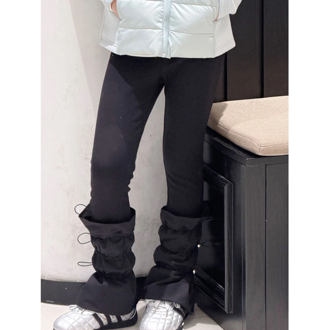 K30227孙小美彩色爱心女童加绒休闲卫裤秋冬新款2025儿童加厚裤子