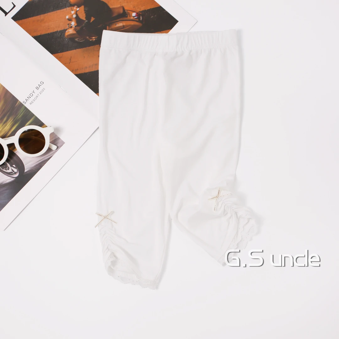 1【纯白日记】A0012女宝夏款时尚打底裤百搭洋气五分裤