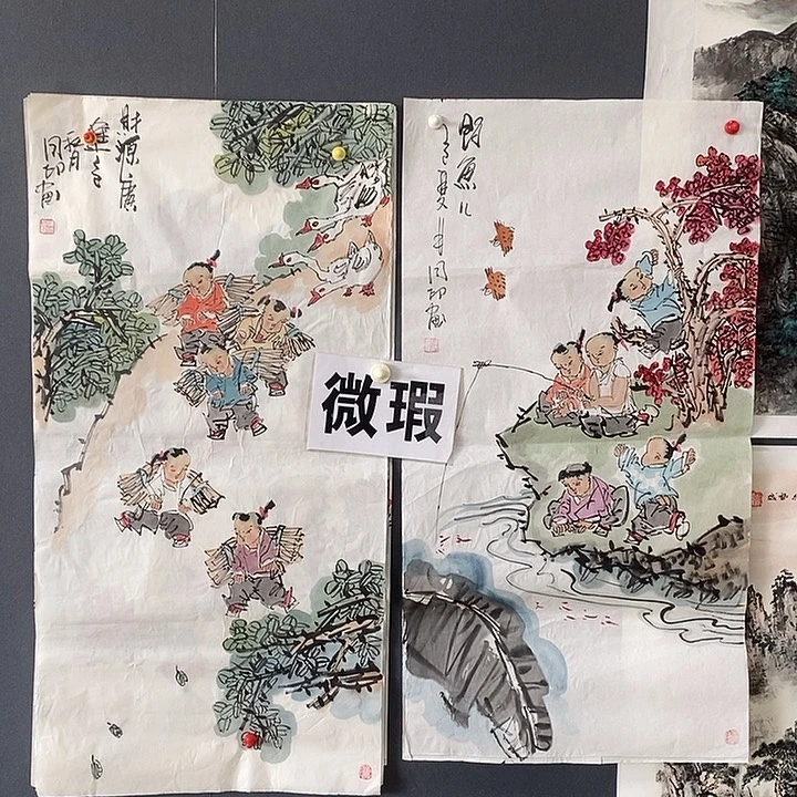 桃***翁国画侯同印50/100手绘画芯