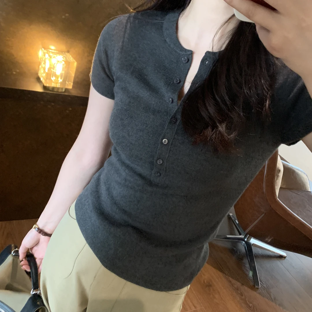 【梨花服饰】人手必备-不垮塌亨利衫巨显瘦