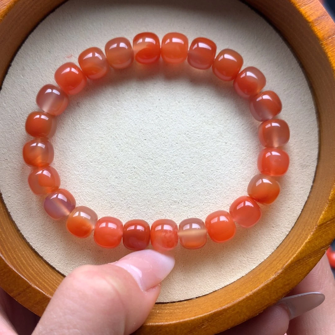 南红玛瑙未镶嵌保山天然原矿南红8mm+手串