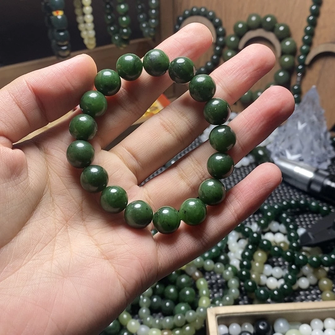 和田玉未镶嵌手串21