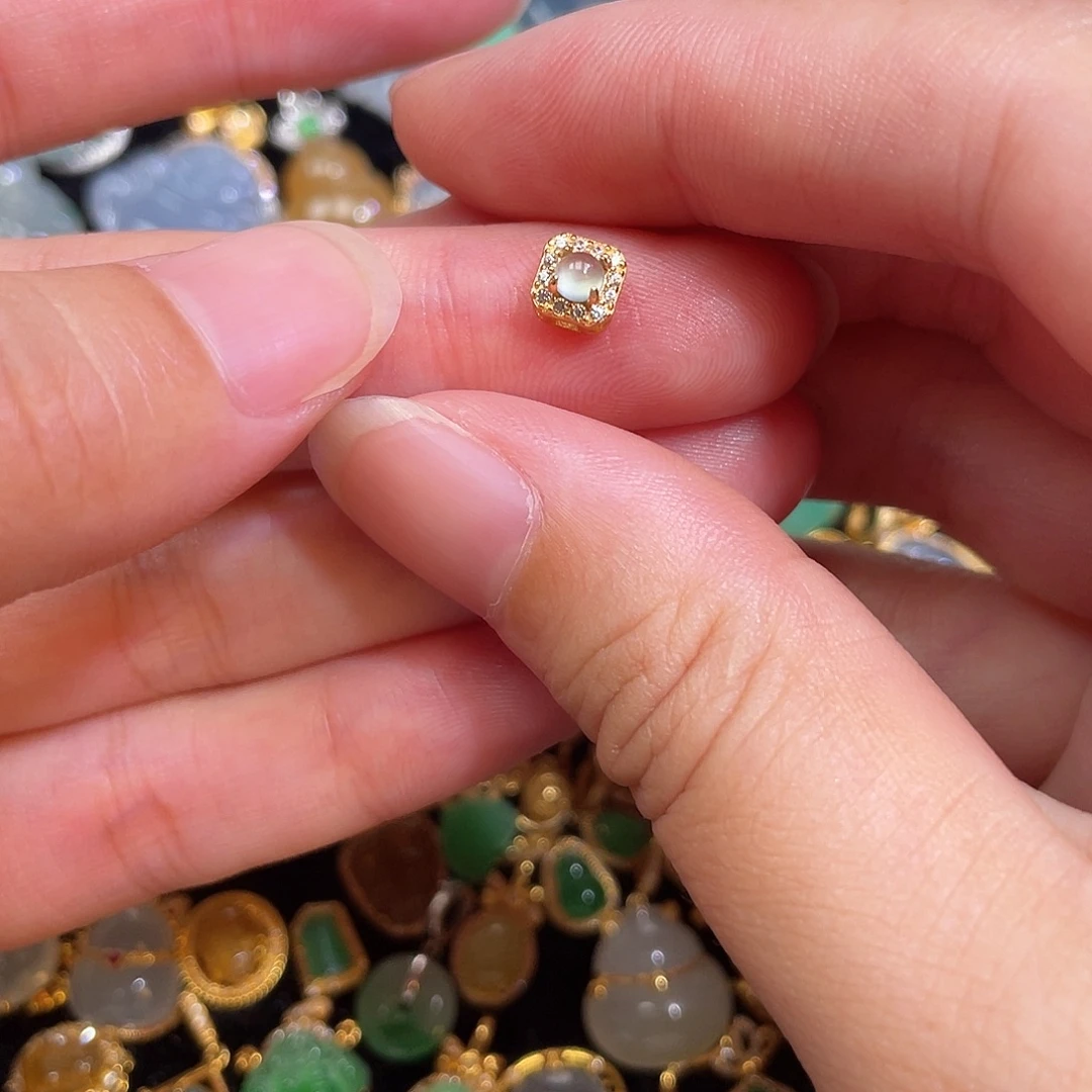 翡翠银S925镶嵌颈饰天然翡翠a货