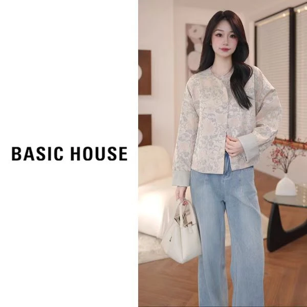 Basic House/百家好欧若新中式春季国风女装皮衣外套B1195B5G582