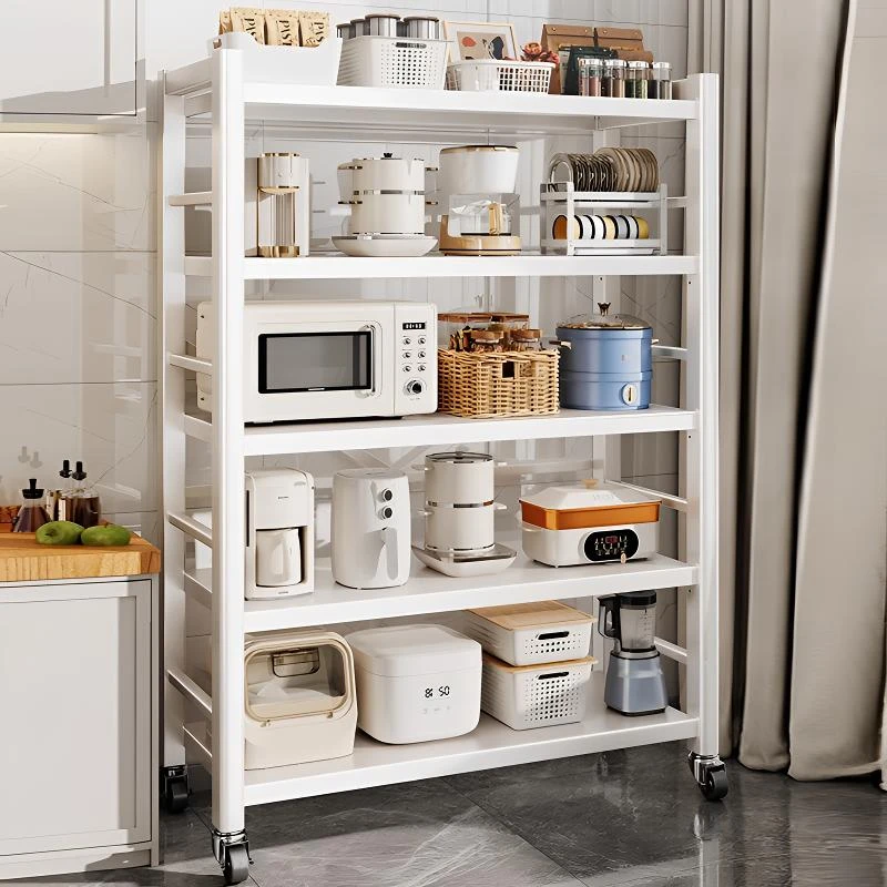 置物架微波炉家用收纳架储物架橱柜多功能阳台加厚落地式厨房用