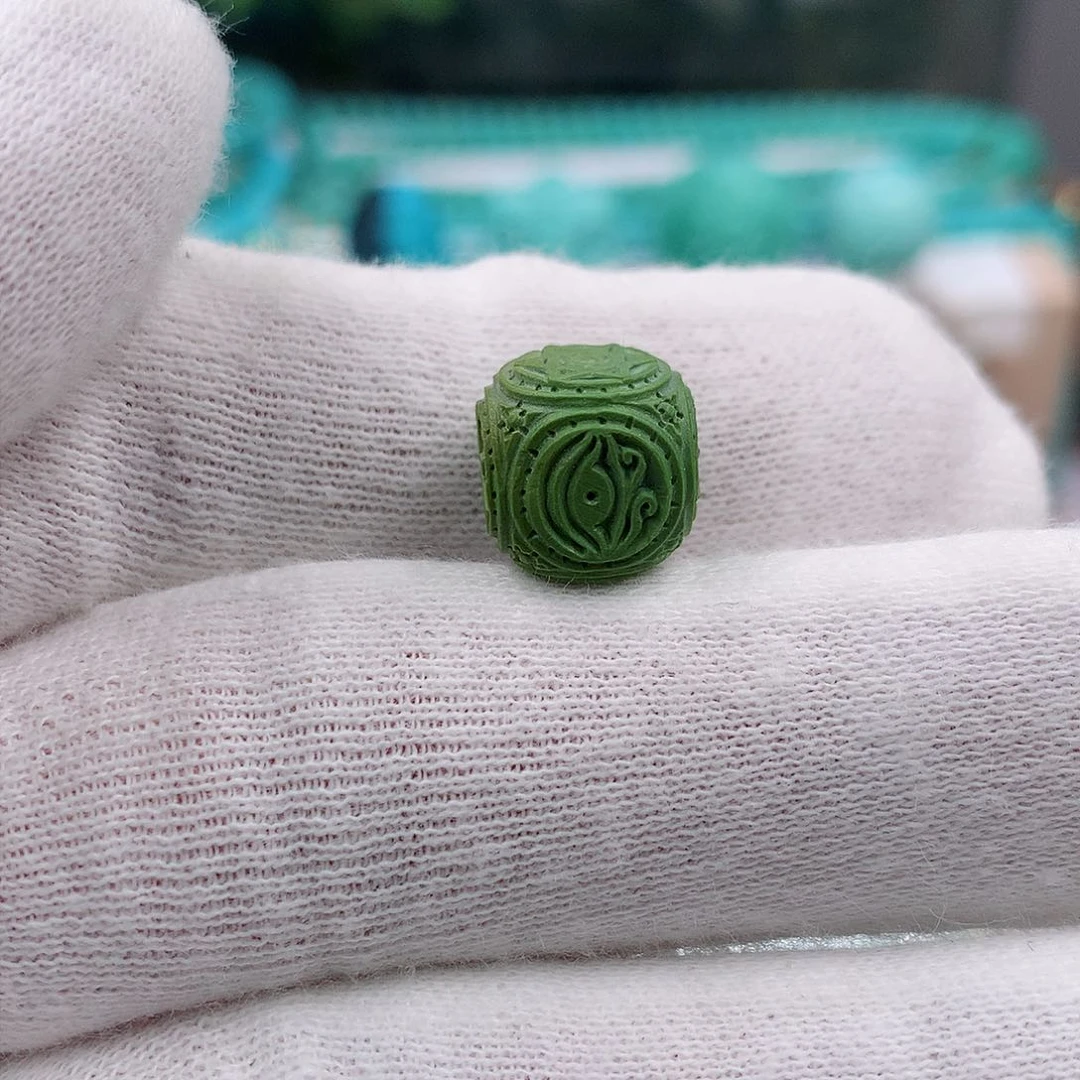 绿松石六方珠11mm未镶嵌