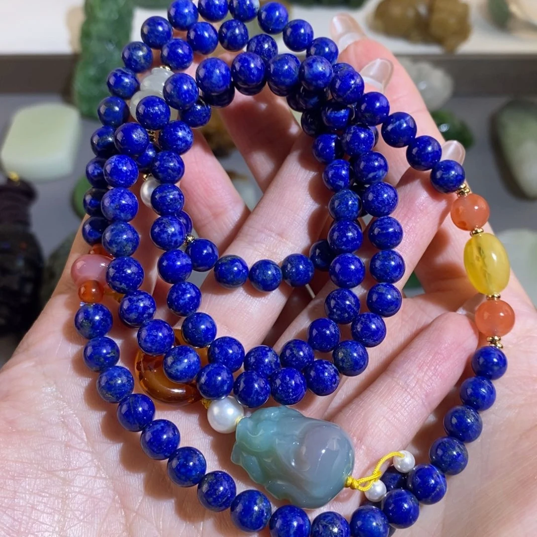 青金石颈饰未镶嵌108