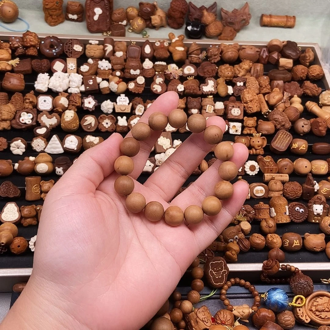 檀香木无事牌1.2瑕疵珠