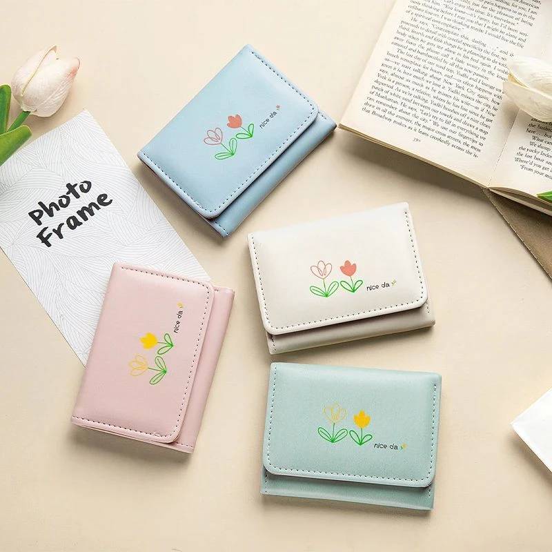 郁金香小钱包~ins简约复古女款小巧精致简约学生简约零钱包钱夹