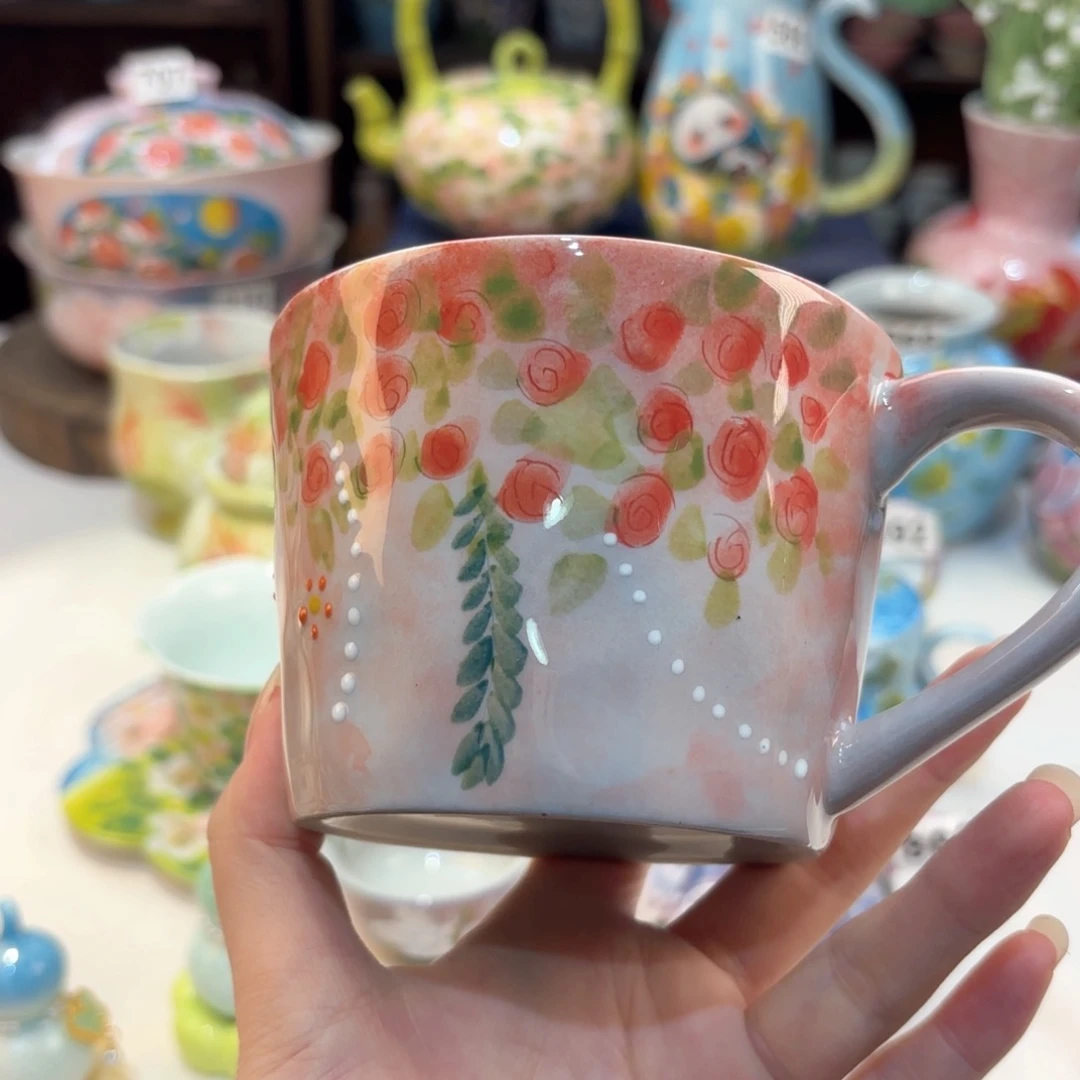 景德镇手绘高温釉下彩陶瓷茶具