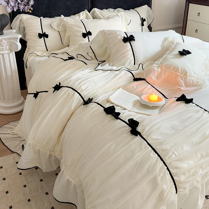 【情人节】仙女花边床上四件套公主风女孩唯美被套床单床盖款三件套