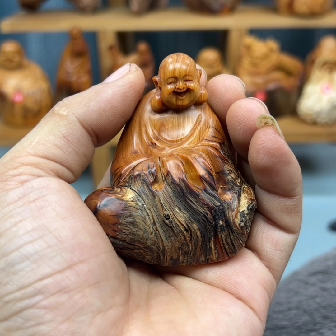 一***二木崖柏木摆件手把件