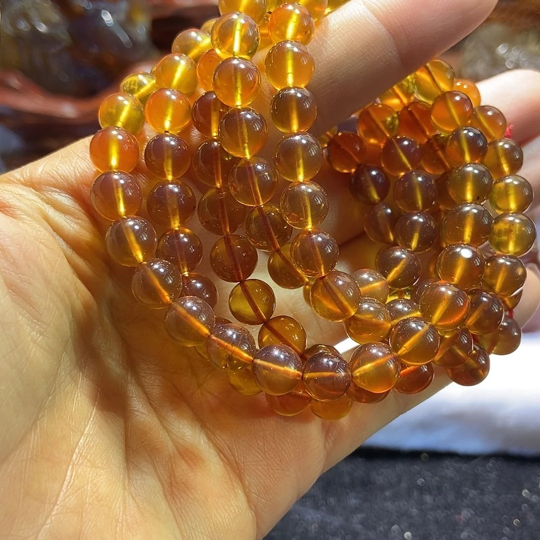 琥珀颈饰未镶嵌108珠珠