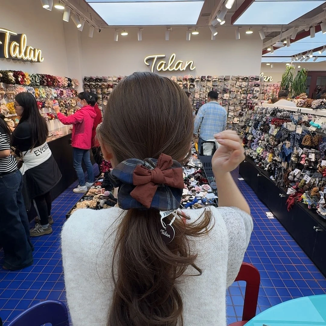 棕红色发圈蝴蝶结哦哦哦