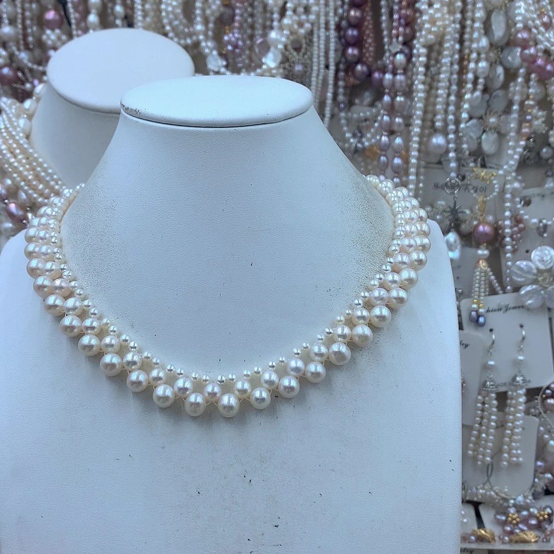 柒***³耳饰淡水珍珠银S925镶嵌