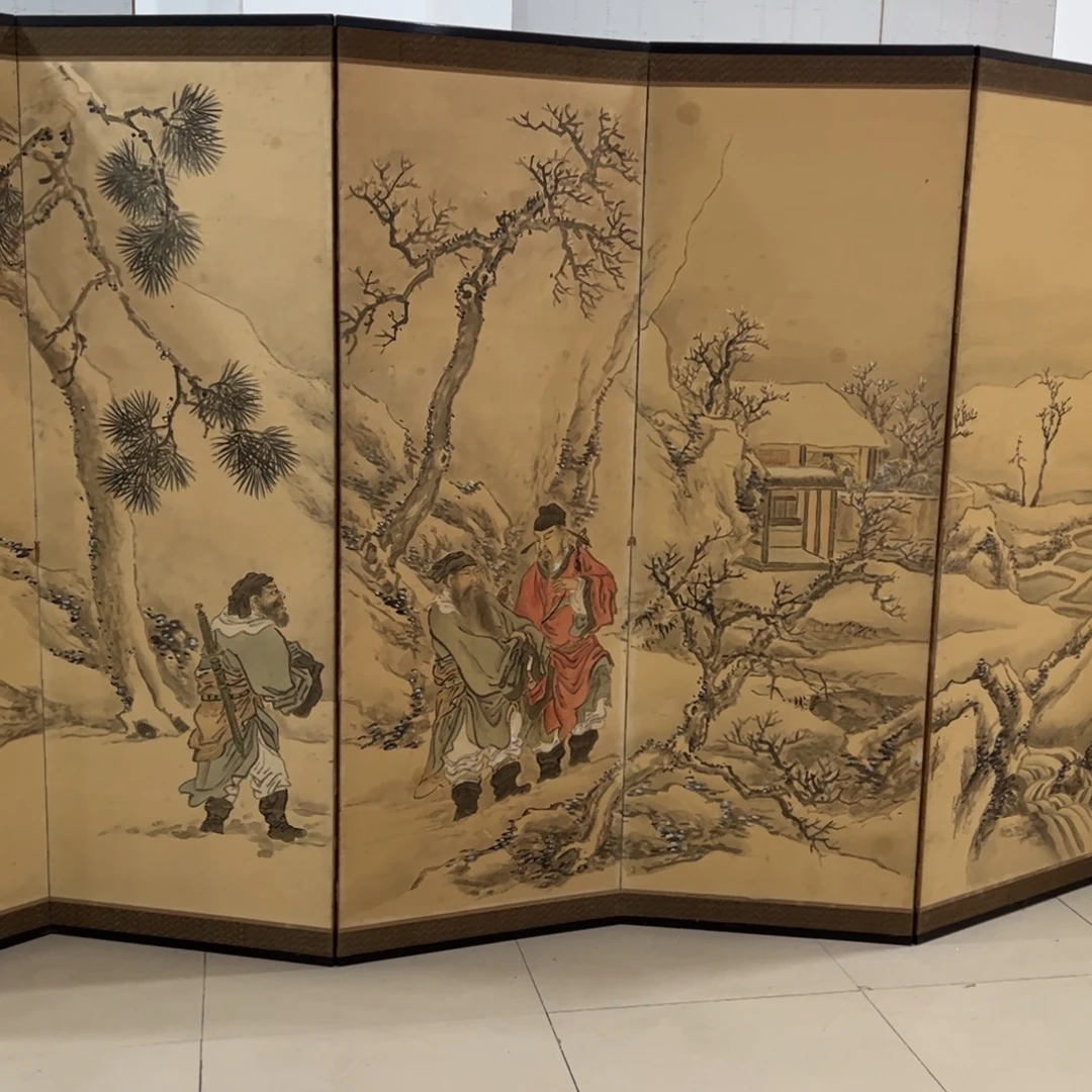 绘画屏风框画茶空间设计