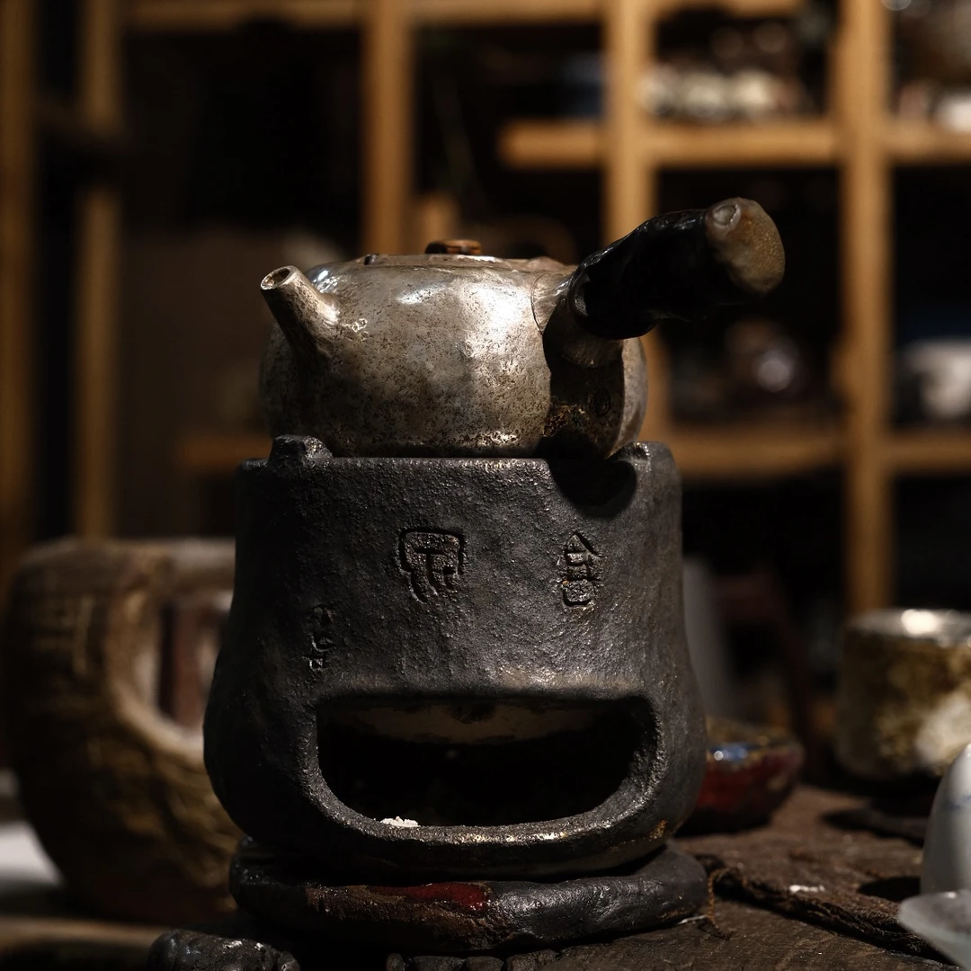 原创手捏陶土炭炉12cm*12.5口径