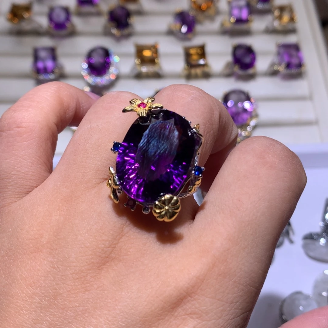 【闪购商品】水晶戒指银S925镶嵌?****?戒指