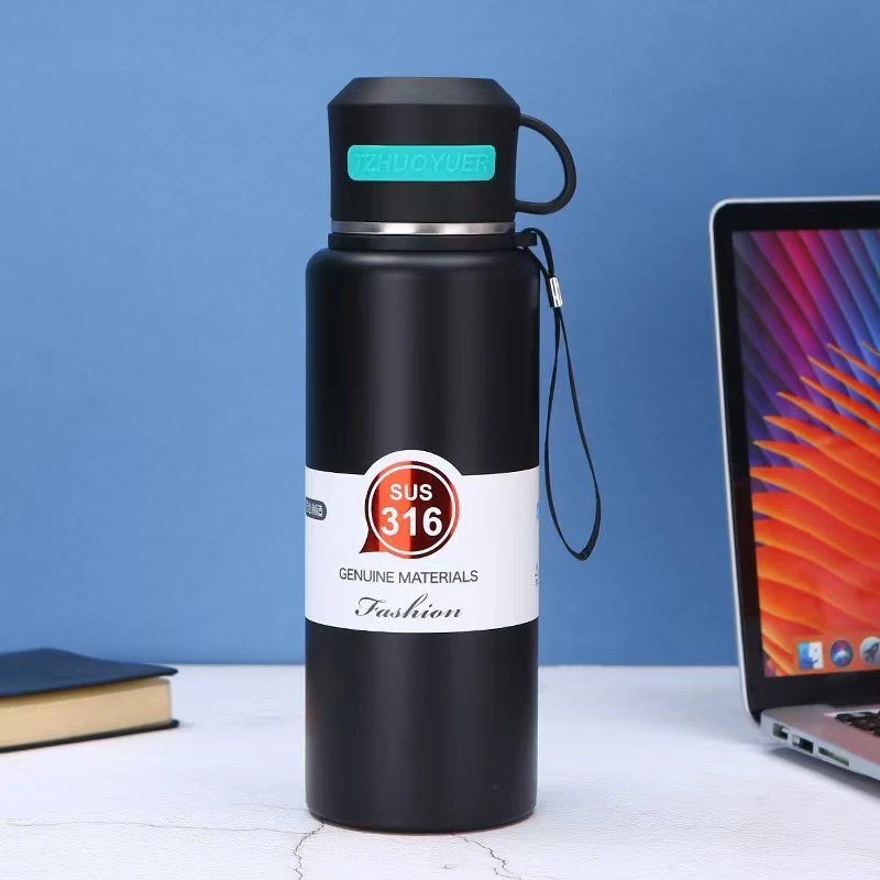 大容量不锈钢保温杯茶水分离焖茶杯户外登山便携