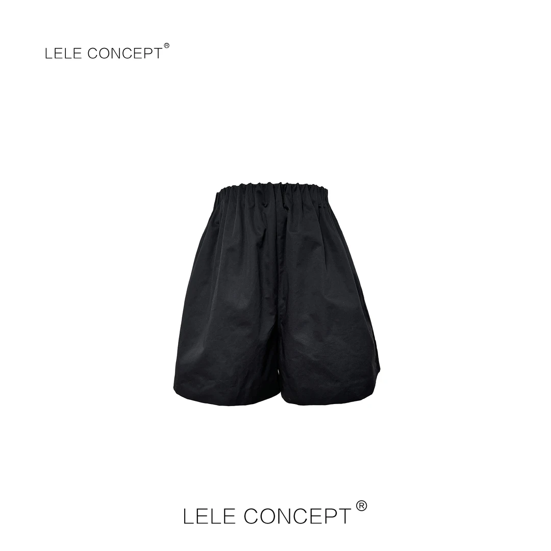 LELE CONCEPT丨松紧腰两色短裤K0413