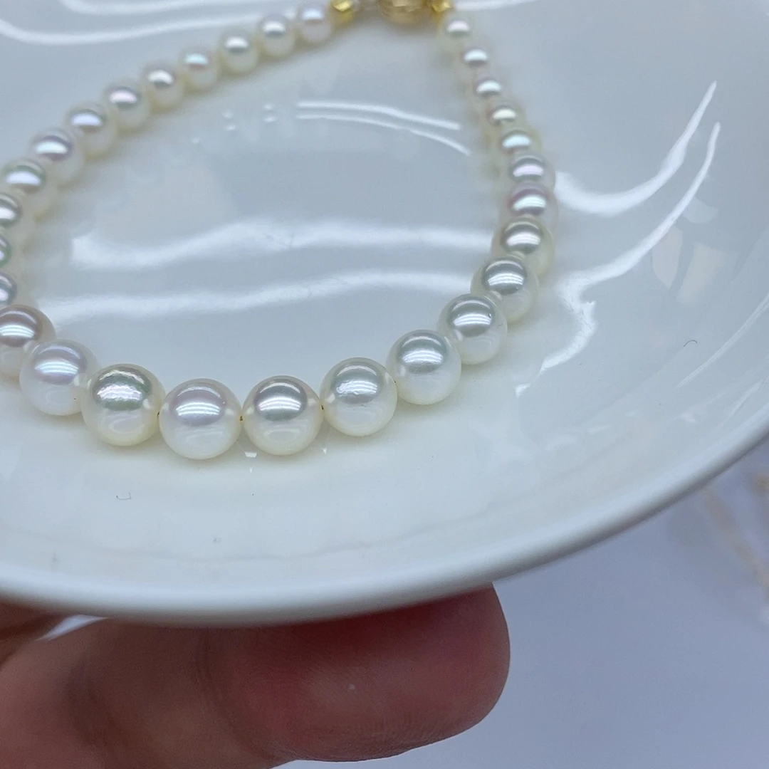 14K金镶嵌手绳海水珍珠