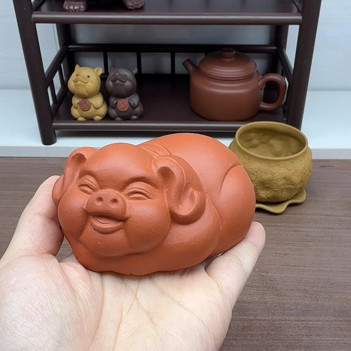 茶案紫砂猪猪茶宠