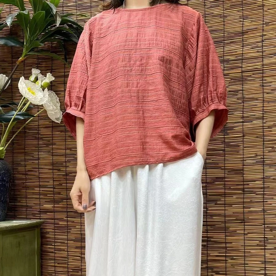 1751新款夏季宽松显瘦优雅气质T恤小衫QZ