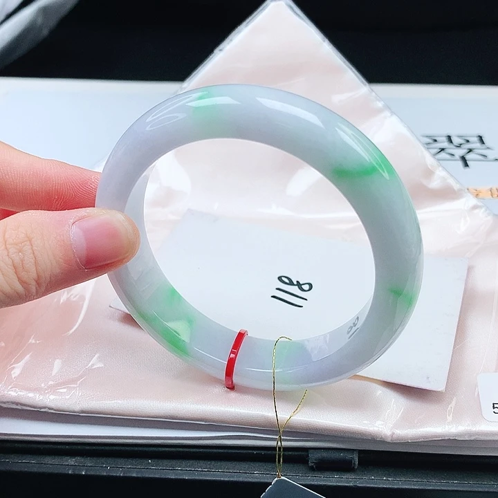 翡翠手镯未镶嵌缅甸天然a货手镯57+