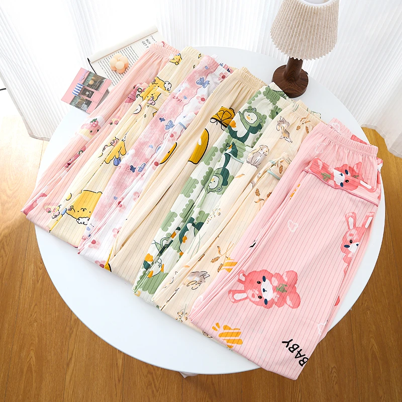 【清仓专属】大码长裤睡裤女加肥加大码遛弯裤薄款宽松