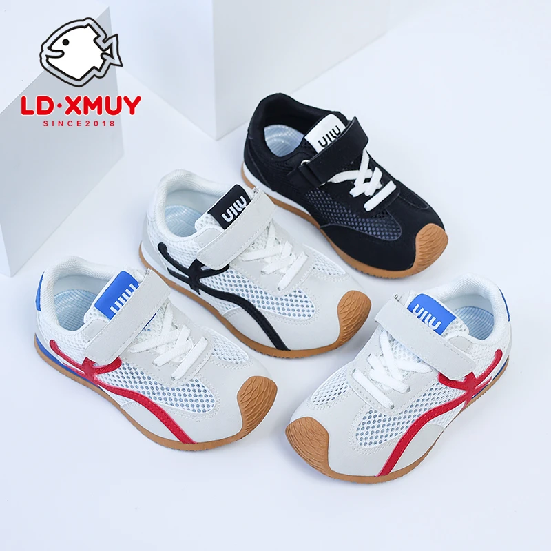 【网面】2025夏季儿童鞋子女童软底春季男童阿甘鞋百搭板鞋红色