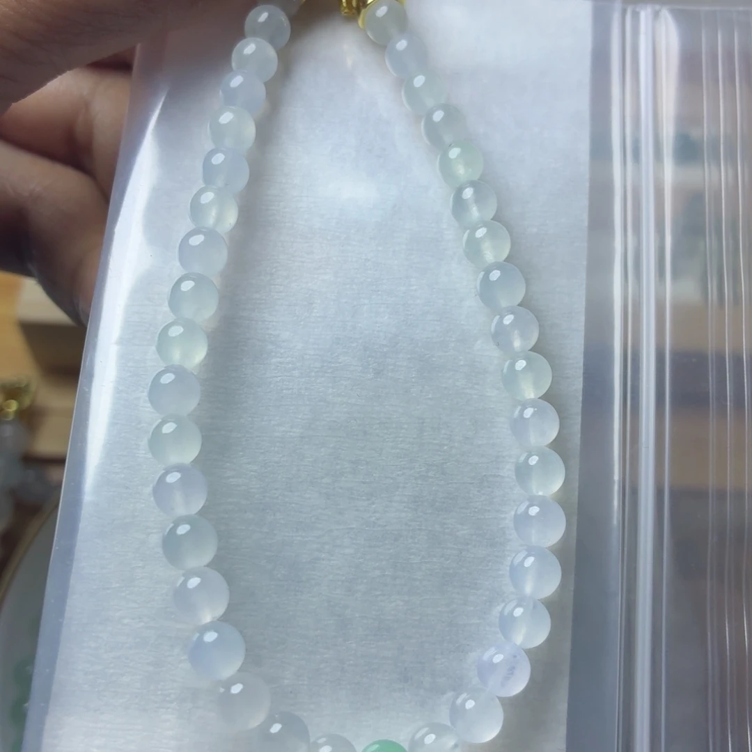 定制翡翠未镶嵌翡翠珠链