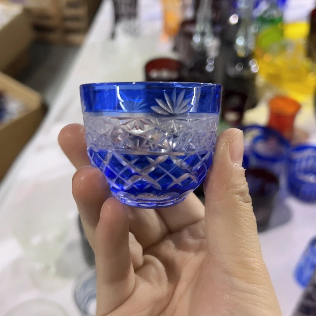 水晶玻璃平底款微瑕一个