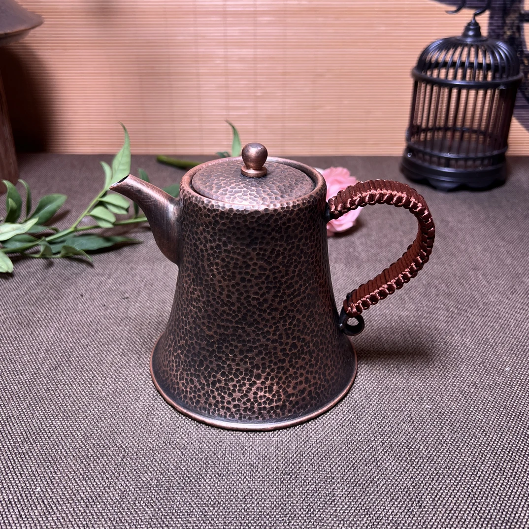 铜壶紫铜壶烧水壶煮茶壶450毫升小喇叭花壶