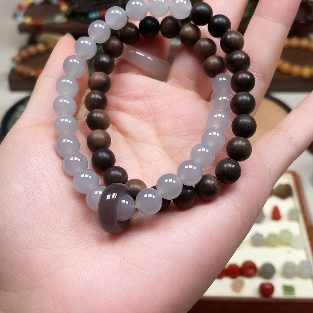 檀香木手串/手链檀香木卡0.8双圈手串