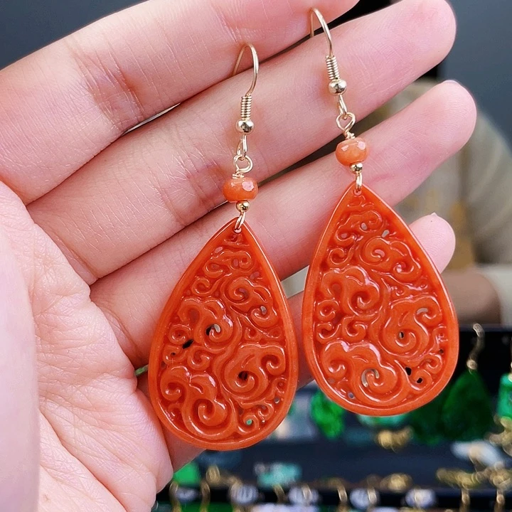 翡翠耳饰未镶嵌饰品