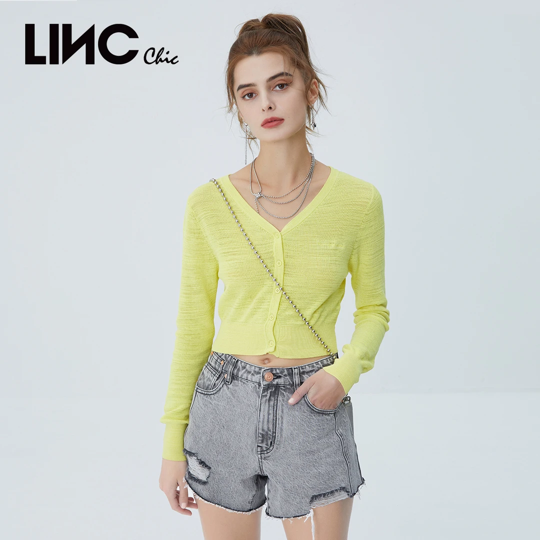 LINCCHIC/金羽杰牛仔短裤S222DS611