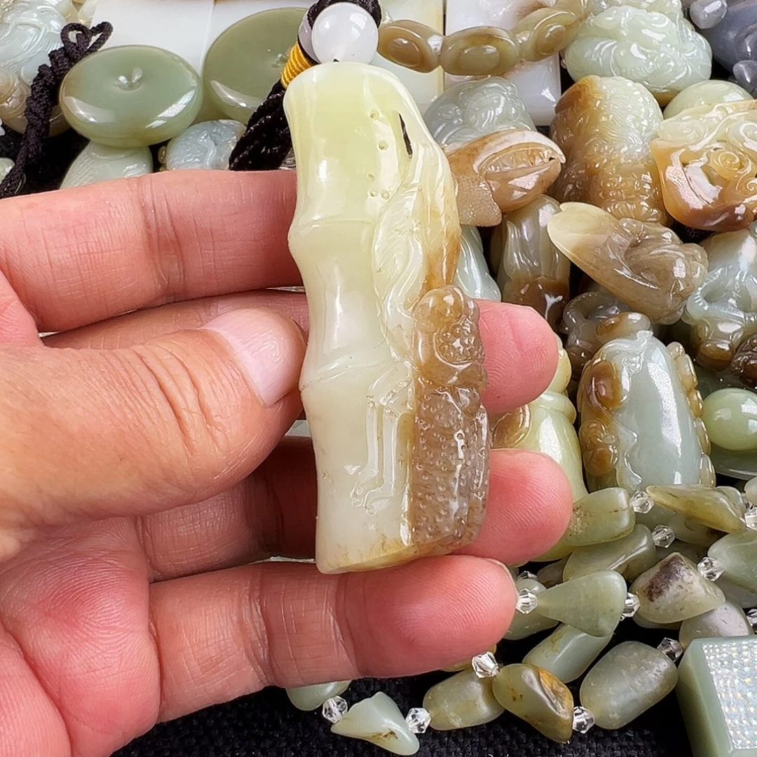 和田玉未镶嵌吊坠(不含链)