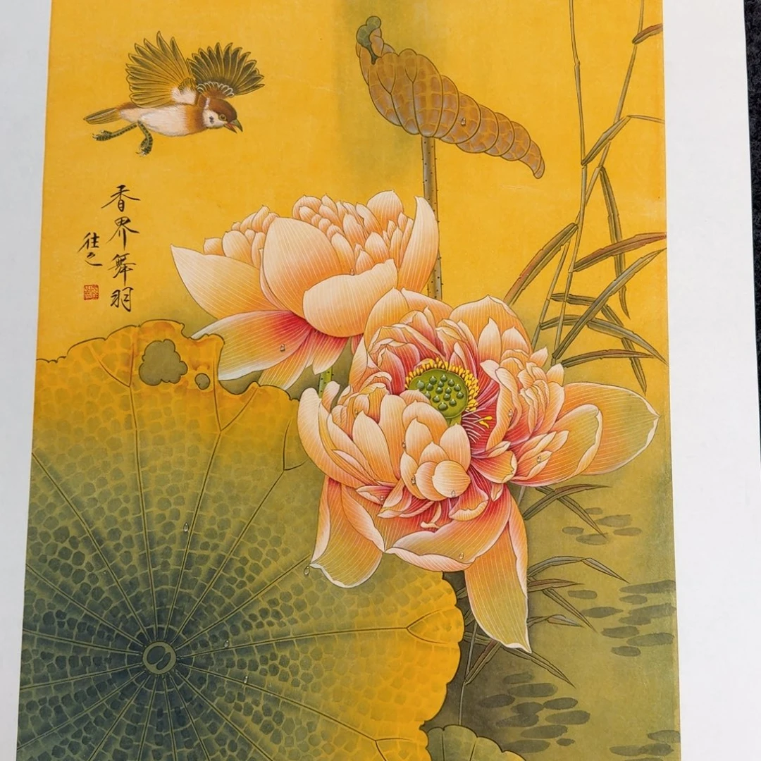 国画纯手绘山水花鸟作品