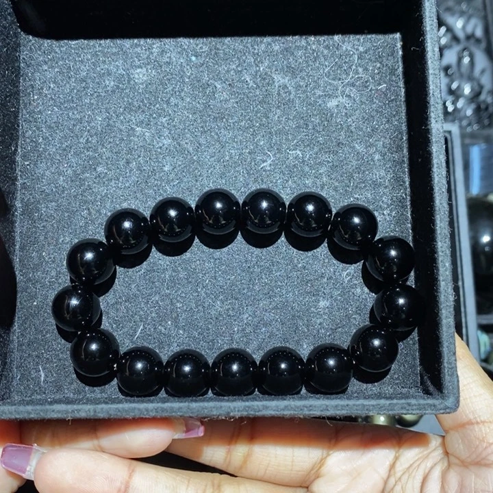 黑曜岩手链未镶嵌泡**酱